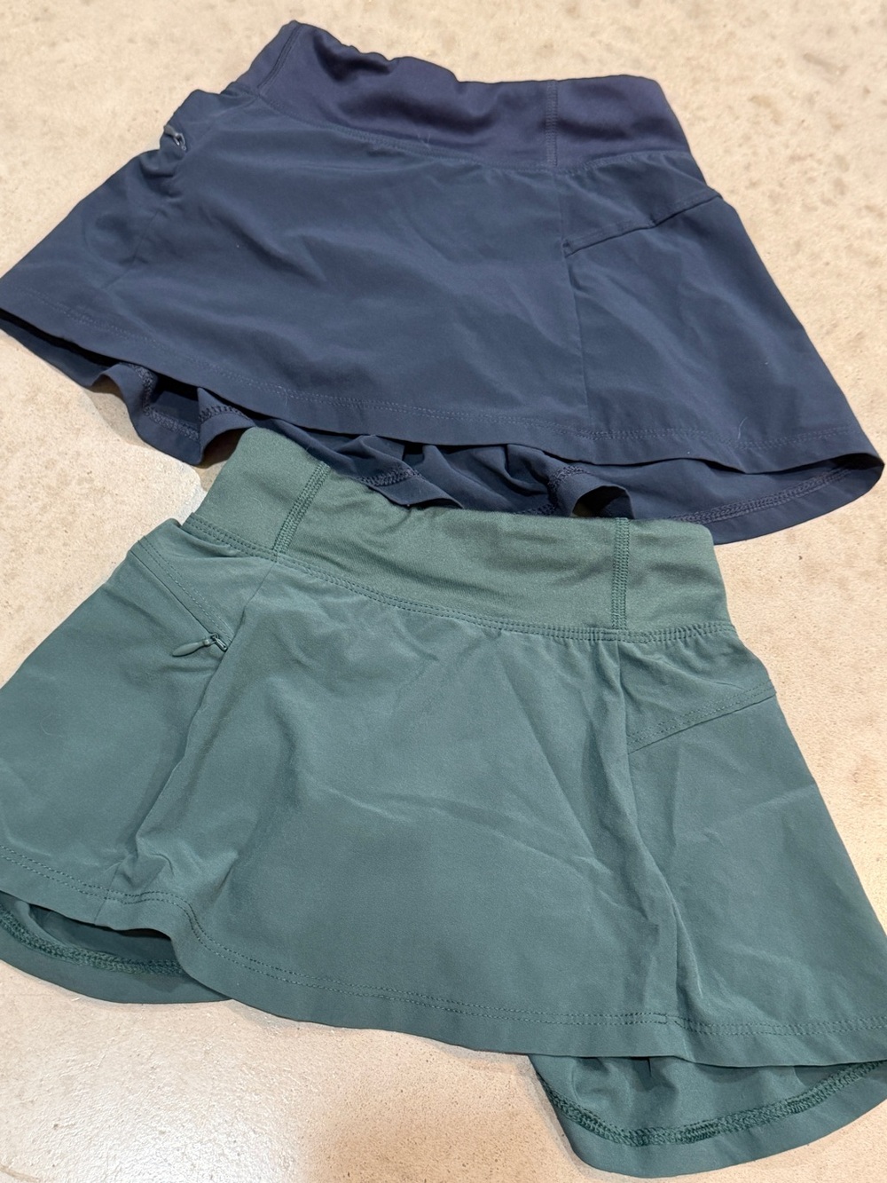 Active Skort Shorts — Navy and Teal